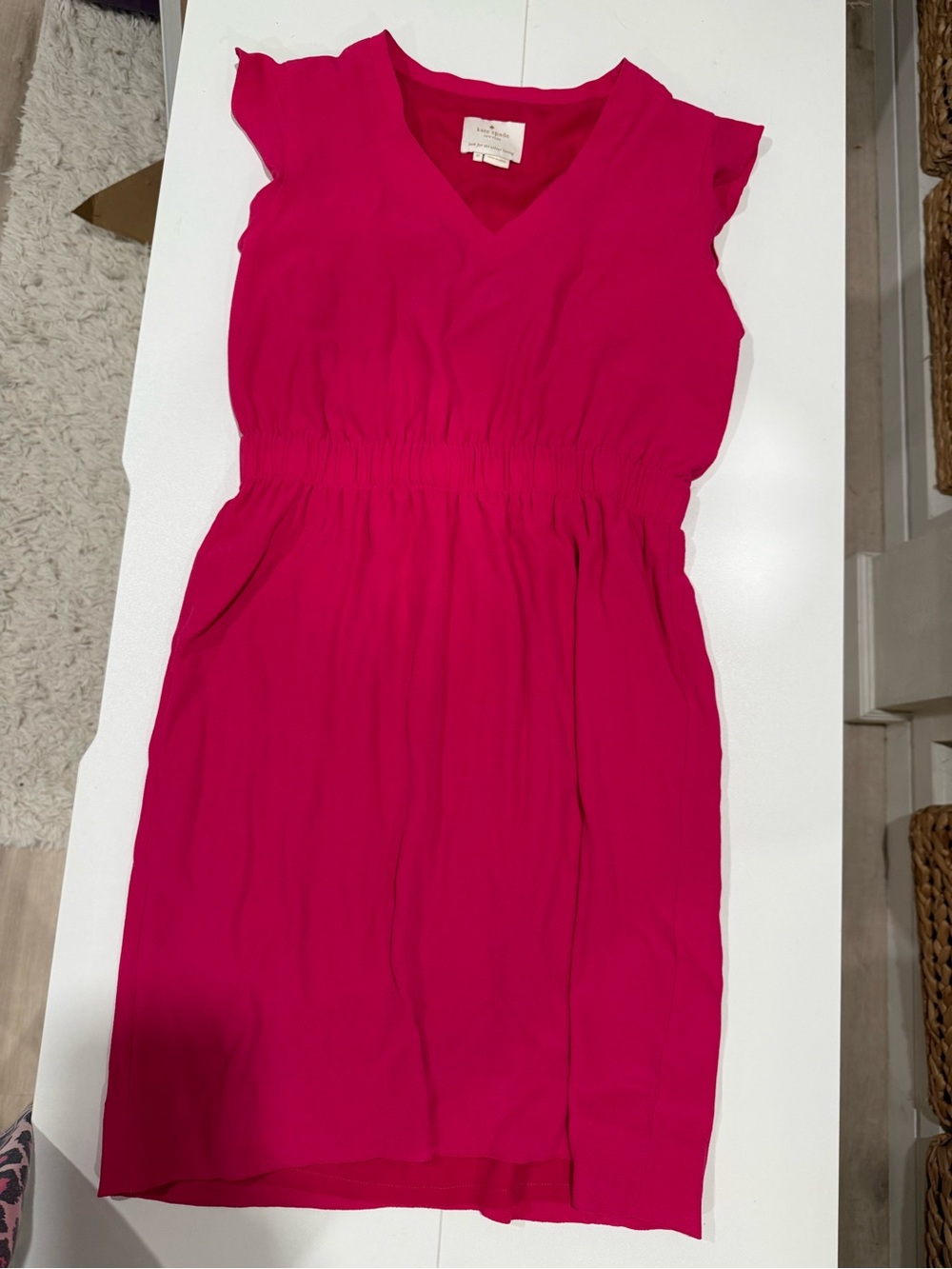 kate spade Vibrant Fuchsia V‑Neck Dress